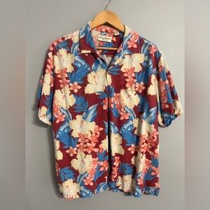 Caribbean Pure Silk Hawaiian button up Large